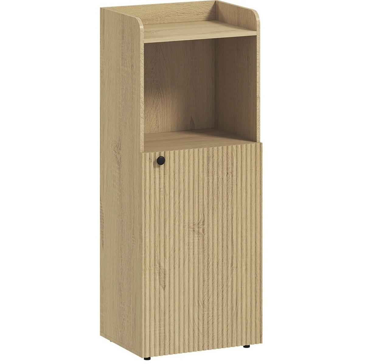 BADEZIMMERSCHRÄNKE 40x31x104 cm Eiche mit geflügelter Tür & verstellbarem Regal - Eichefarben, Holzwerkstoff (40/104/31cm) - Modfu