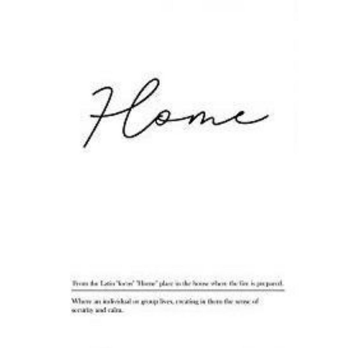 POSTER Wörterbuch Englisch Zuhause A4 Rahmenlos - Klar, Papier (29.7/5/21cm) - Nacnic