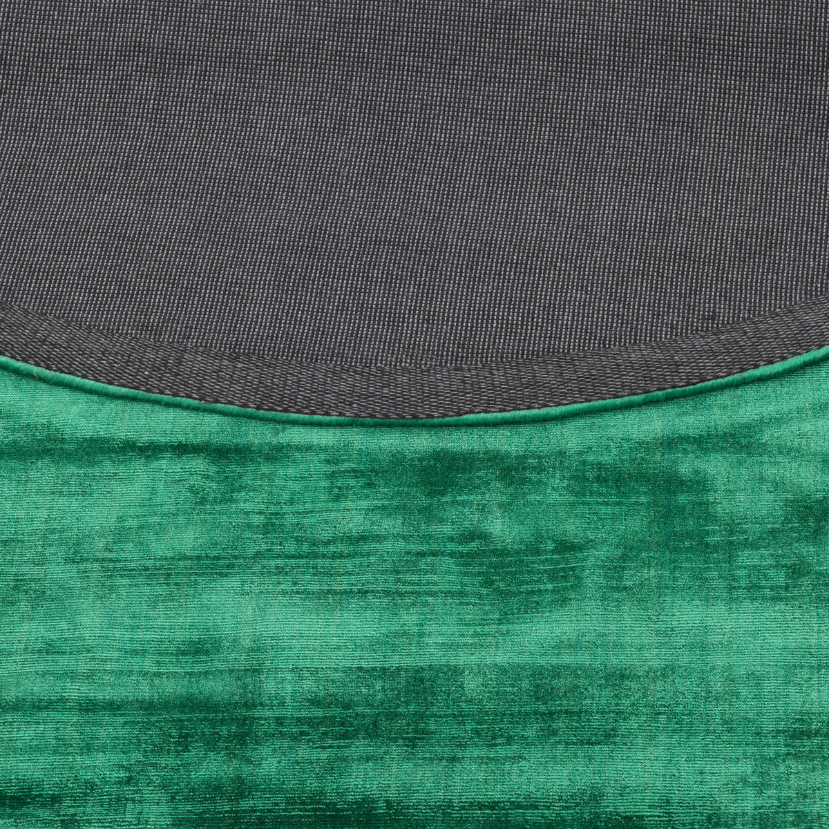 LUXUS DESIGNER TEPPICH ROMA RUND - Dunkelgrün, Textil (120/120cm) - Pergamon