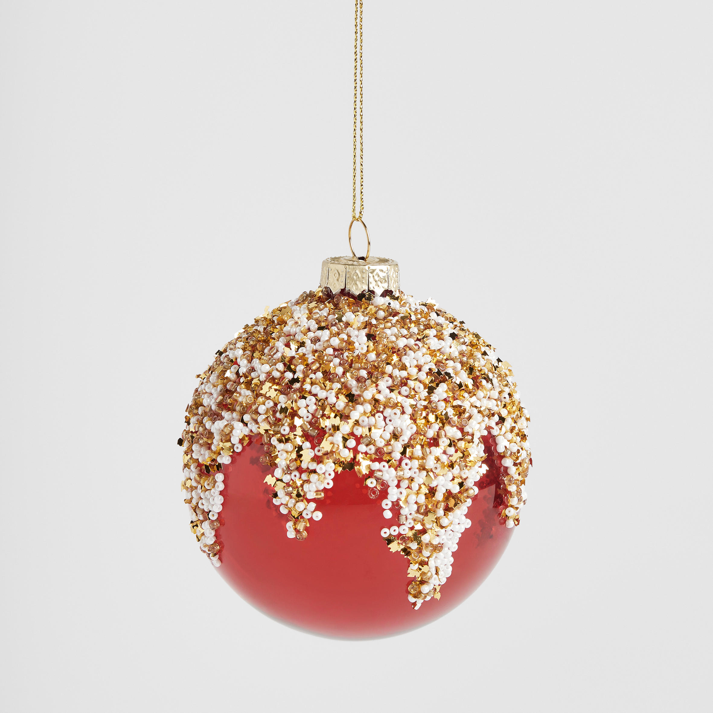 WEIHNACHTSKUGEL Glas BROUGH, Ø80 mm, Rot, Christbaumkugeln, Weihnachtsdeko Xmas, Christmas Deko - Rot, Glas (8/8/8cm) - home&you