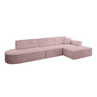 ECKSOFA Ottomane Rechts IREA-L2-v4 - 328x171x79 cm Rosa - Rosa, Holzwerkstoff/Textil (171/328cm) - ALTDECOR