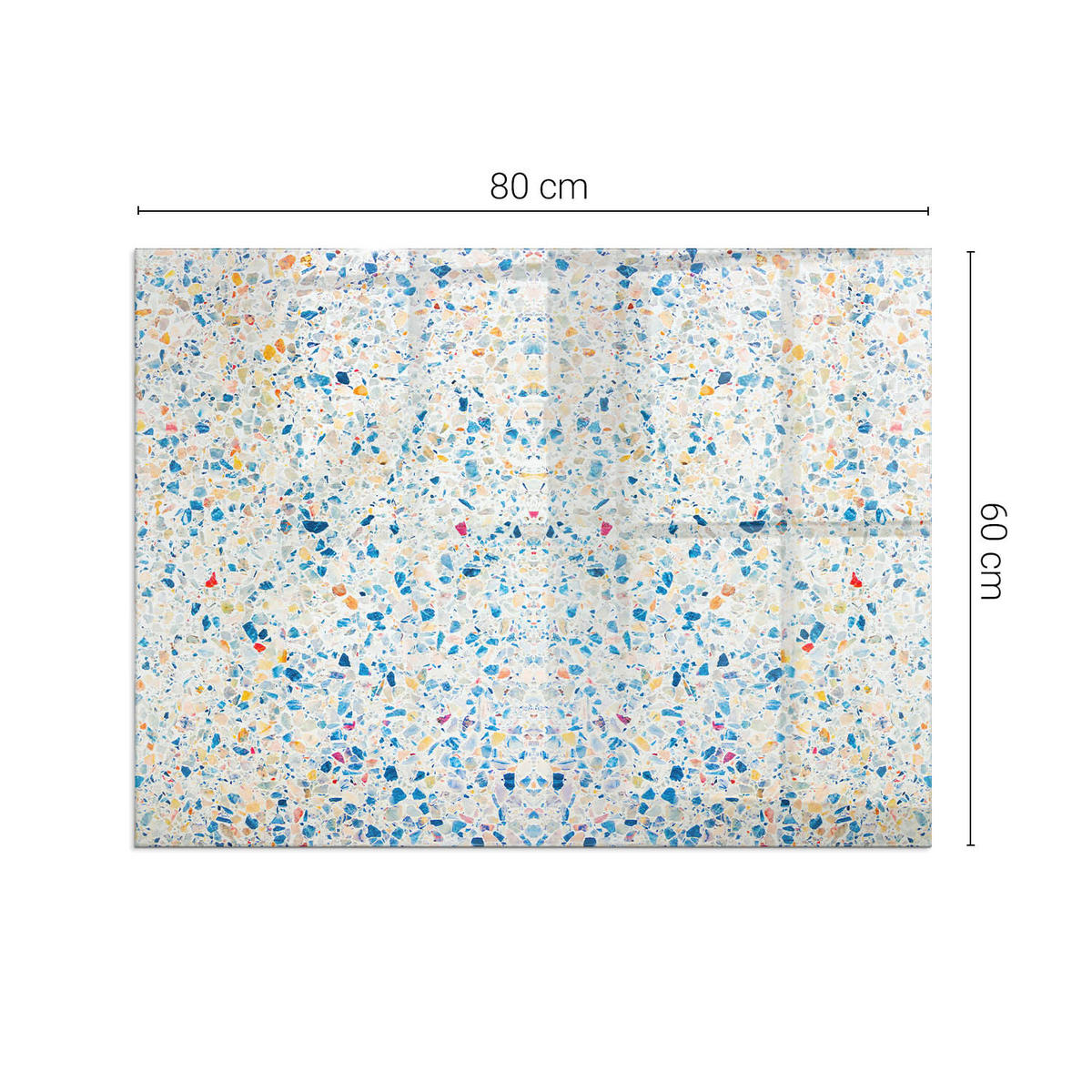 GLASPLATTE für Kamin 80x60 cm Weiß - Weiß, Glas (80/60/0.4cm) - ArtPrintCave