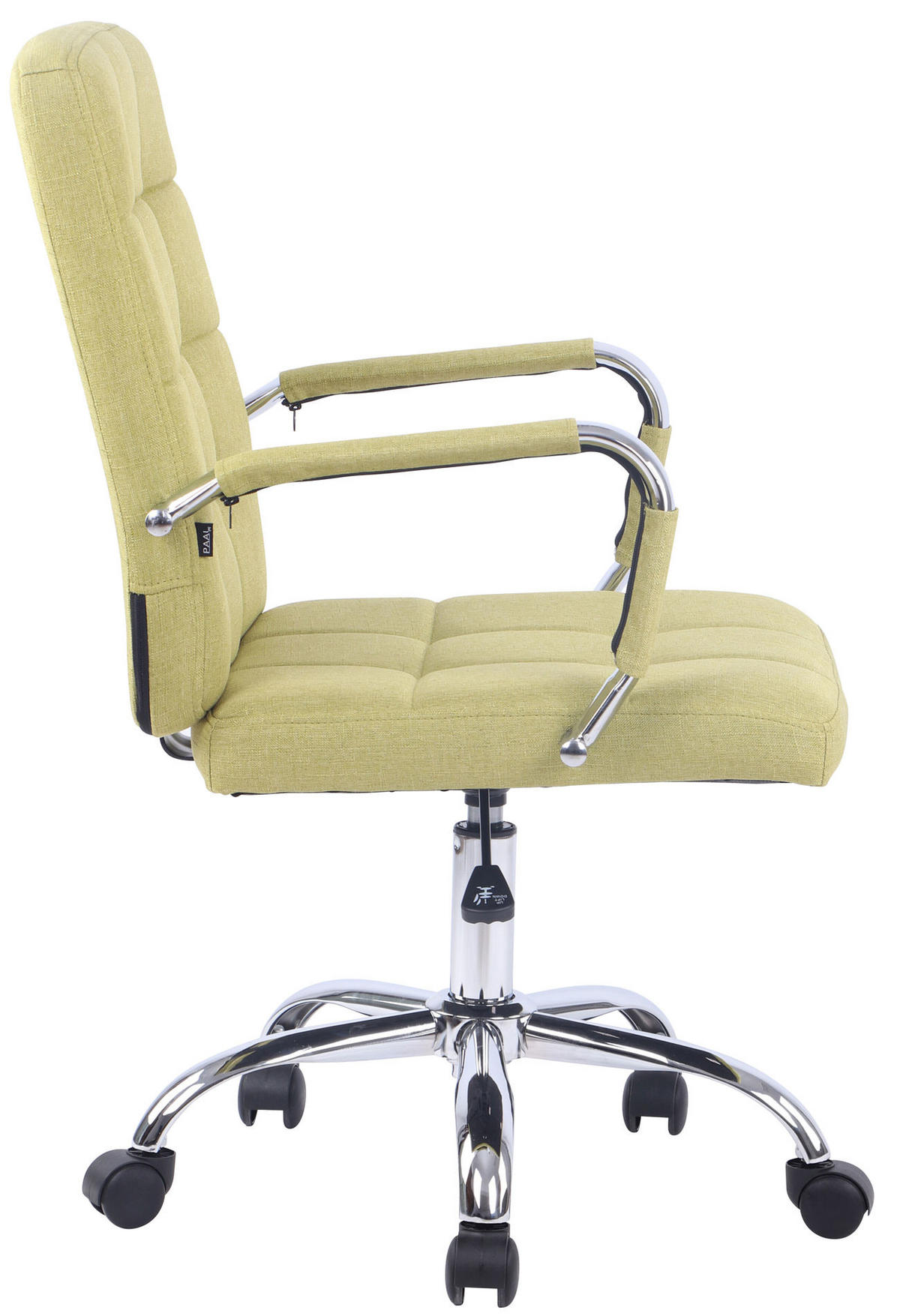 DREHSTUHL Stoff grün - Chromfarben/Grün, Textil/Metall (58/92/65cm) - CLP