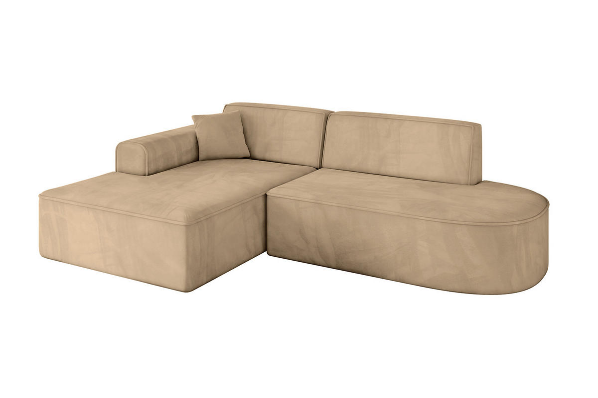 ECKSOFA Ottomane Links IREA-L1-v3 - 234x171x79 cm Beige - Beige, Holzwerkstoff/Textil (234/171cm) - ALTDECOR
