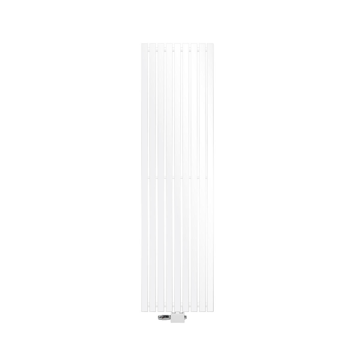 BADHEIZKÖRPER Stella 480x1800 mm Weiß mit Ventil Universal - Weiß, Metall (48/180/5cm) - LuxeBath