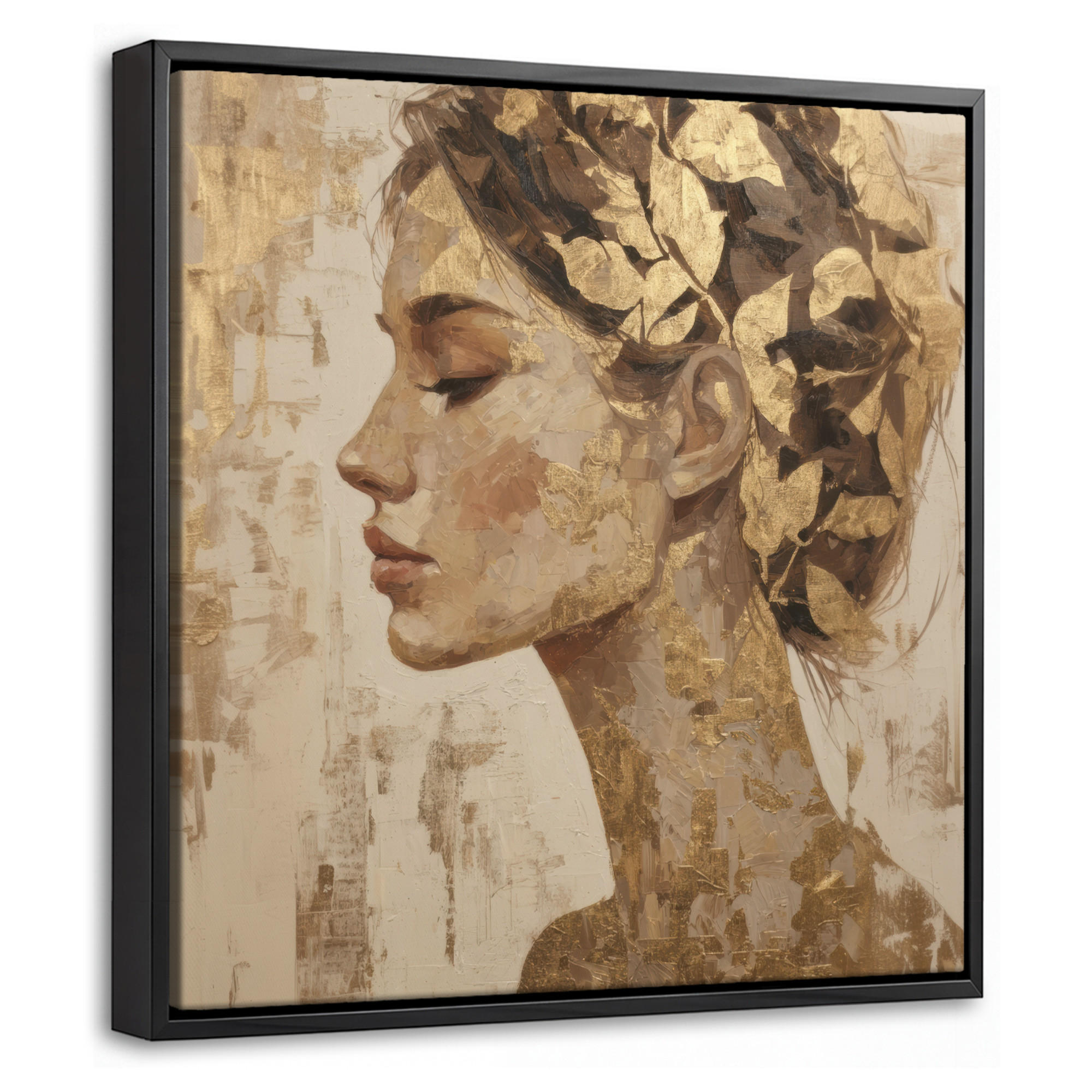 MuchoWow Leinwand Gold 20x20 cm