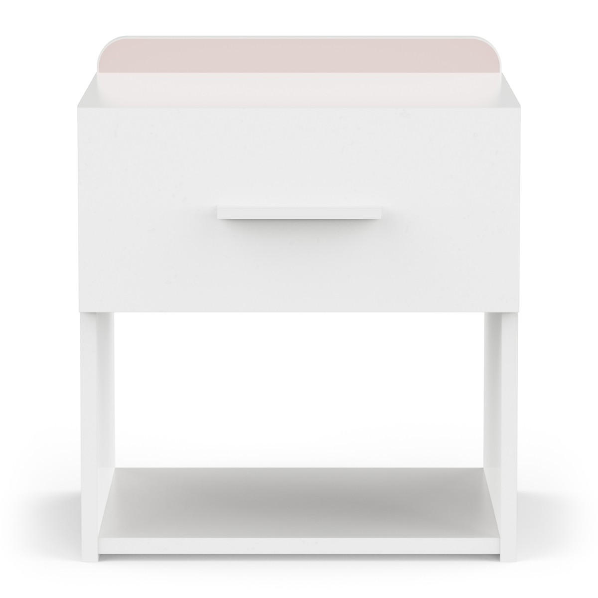 NACHTTISCH reverso weiss - Weiß, Holzwerkstoff (34.3/45.8/48cm) - Calicosy