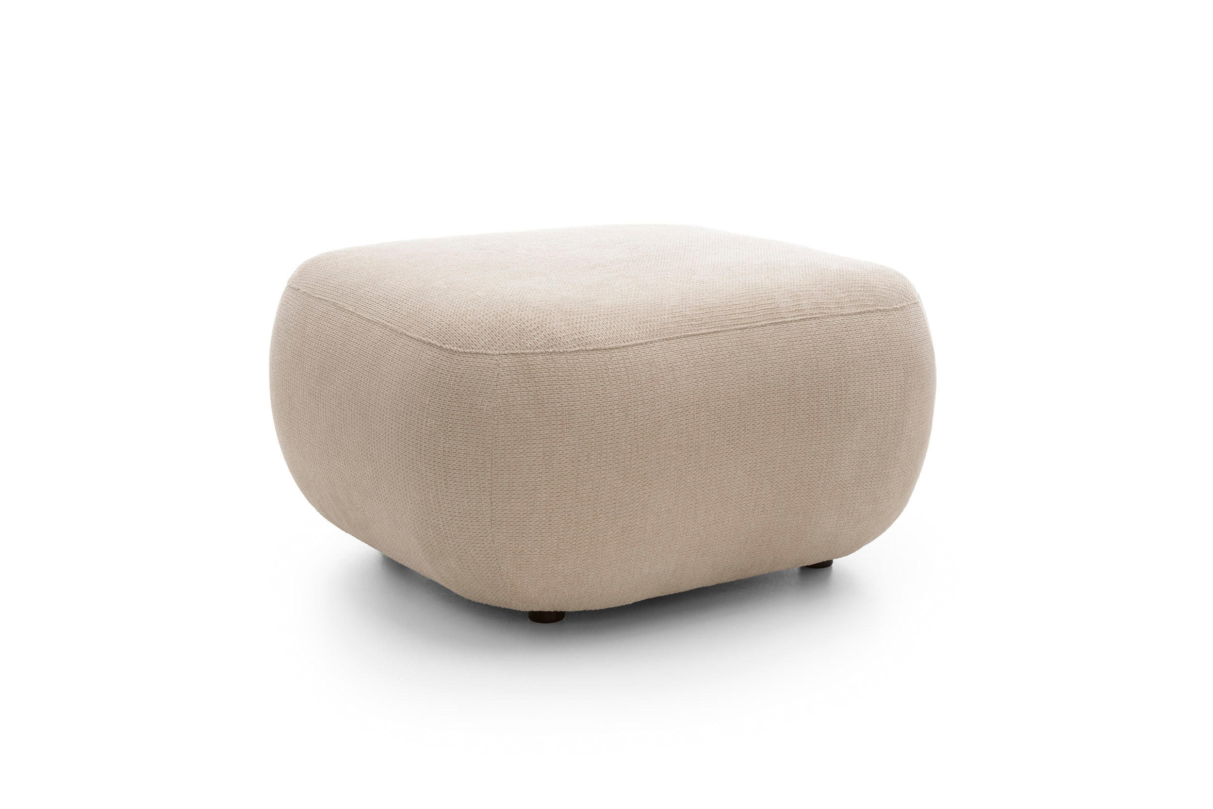 POLSTERHOCKER AMICO Modern Sitzhocker, Fußhocker Beige - Beige, Holzwerkstoff/Kunststoff (75/39/75cm) - MASSENO