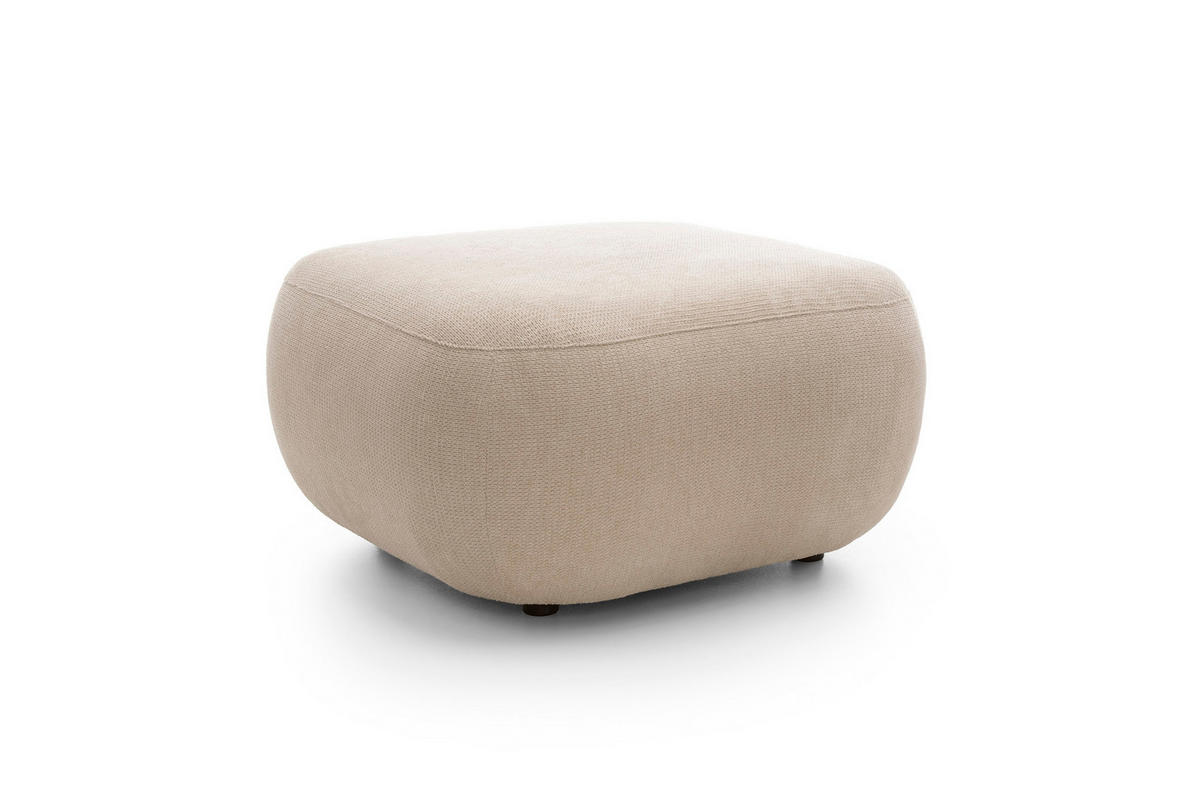 POLSTERHOCKER AMICO Modern Sitzhocker, Fußhocker Beige - Beige, Holzwerkstoff/Kunststoff (75/39/75cm) - MASSENO