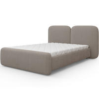 POLSTERBETT Ollival 180x200 cm mit Bettkasten und Metallrahmen – Modernes Designbett ohne Matratze - Beige, Kunststoff (180/200cm) - Wohnideebilder