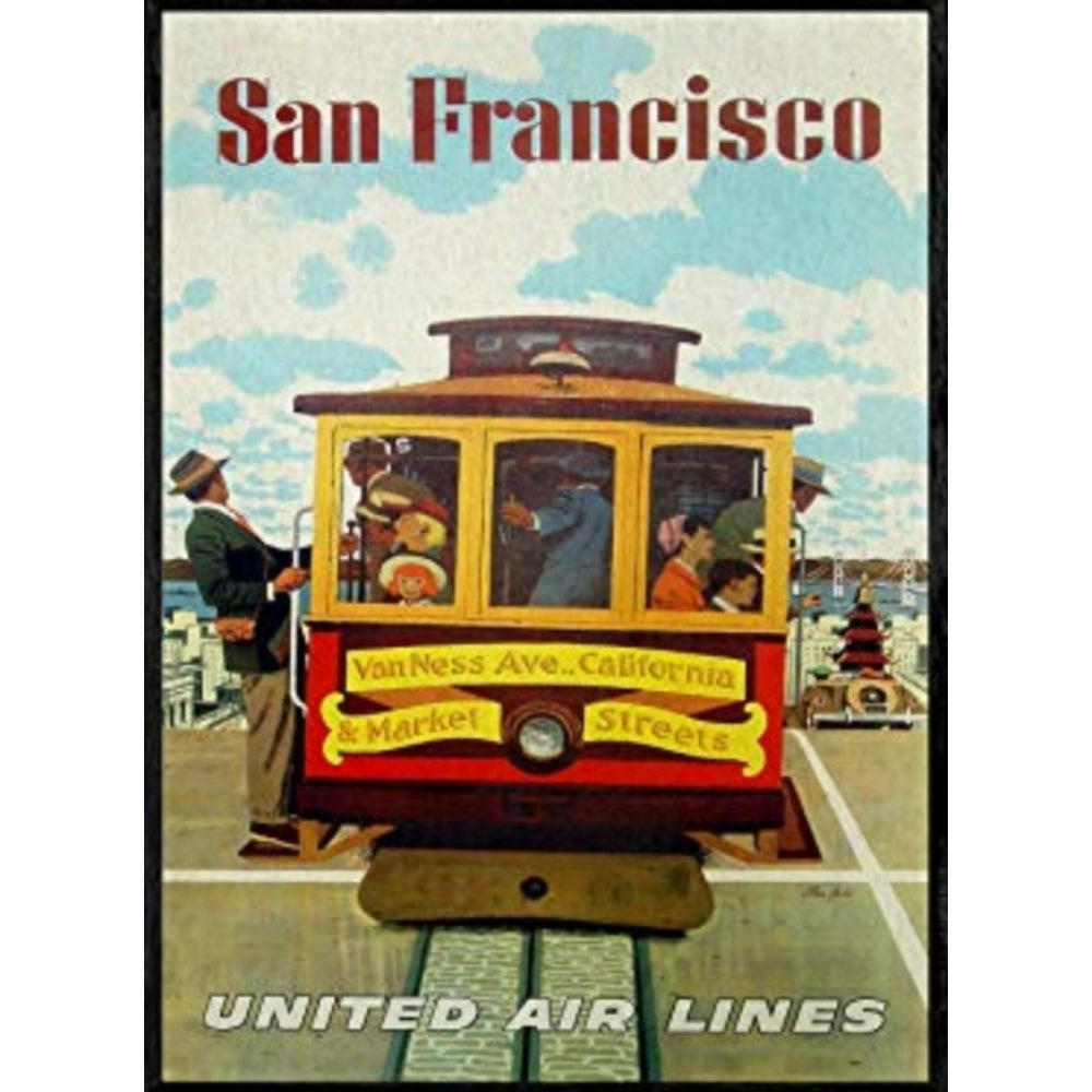 POSTER Amerika San Francisco A4 Rahmenlos - Klar, Papier (29.7/5/21cm) - Nacnic