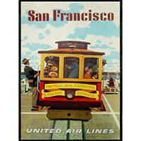 POSTER Amerika San Francisco A4 Rahmenlos - Klar, Papier (29.7/5/21cm) - Nacnic