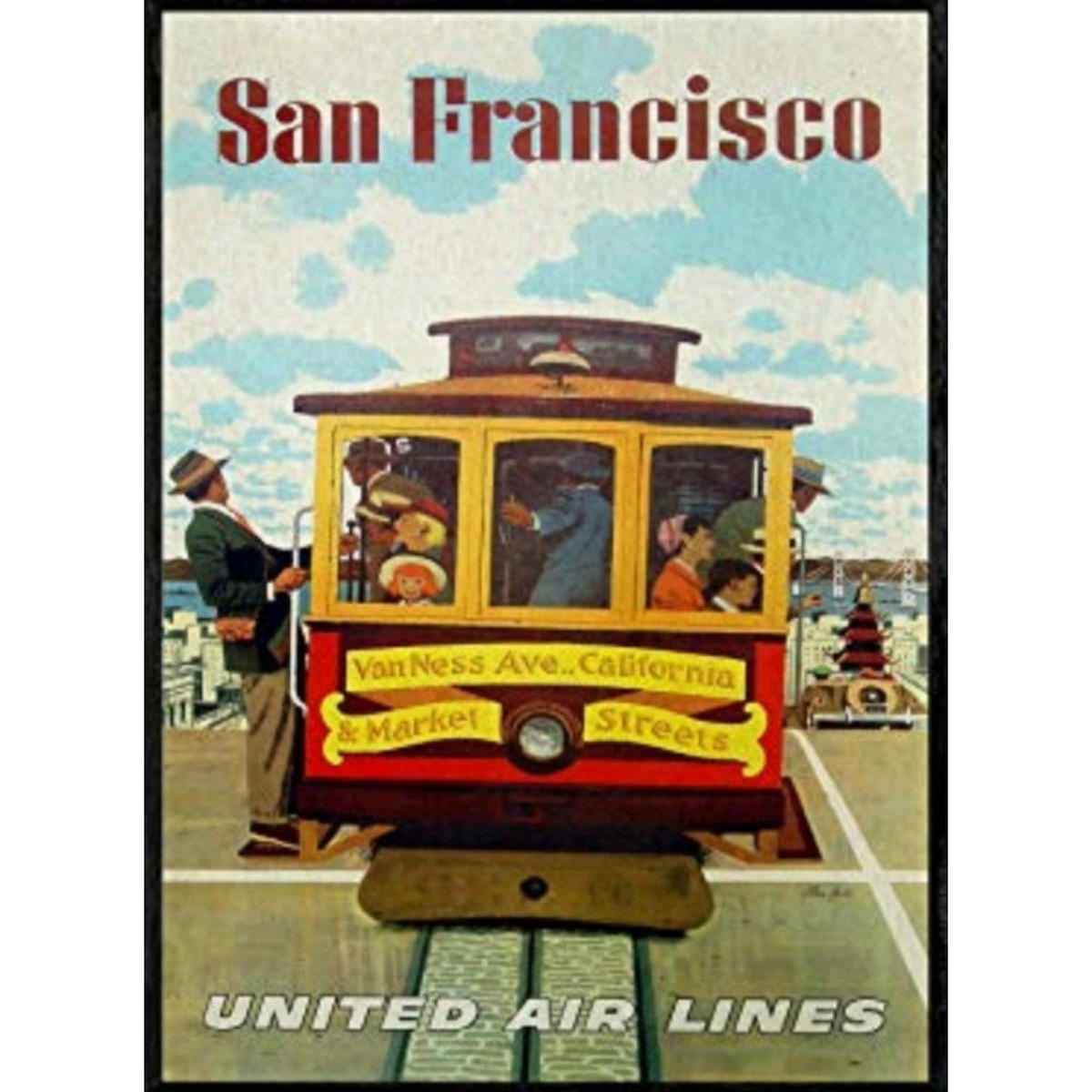 POSTER Amerika San Francisco A4 Rahmenlos - Klar, Papier (29.7/5/21cm) - Nacnic