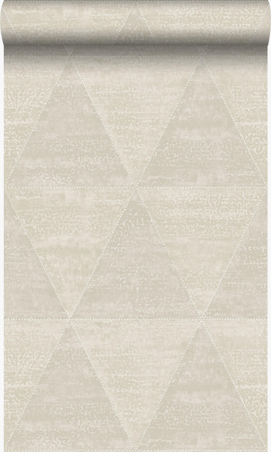 TAPETE verwitterte Metalldreiecke 53 cm x 10.05 m - Beige, Papier (53/1000cm) - Origin Wallcoverings
