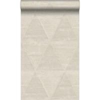 TAPETE verwitterte Metalldreiecke 53 cm x 10.05 m - Beige, Papier (53/1000cm) - Origin Wallcoverings