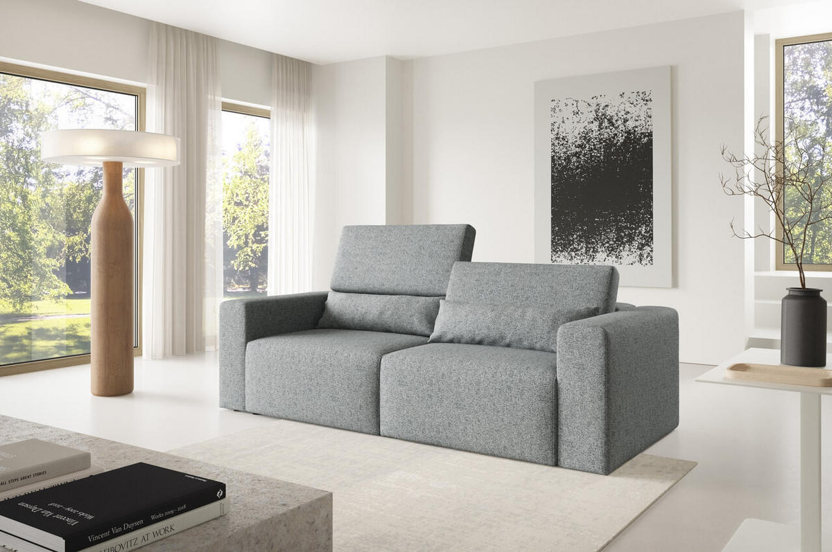 SOFA Modular Premium Grau - Schwarz/Grau, Holz/Holzwerkstoff (225/97/103cm) - Furnisell