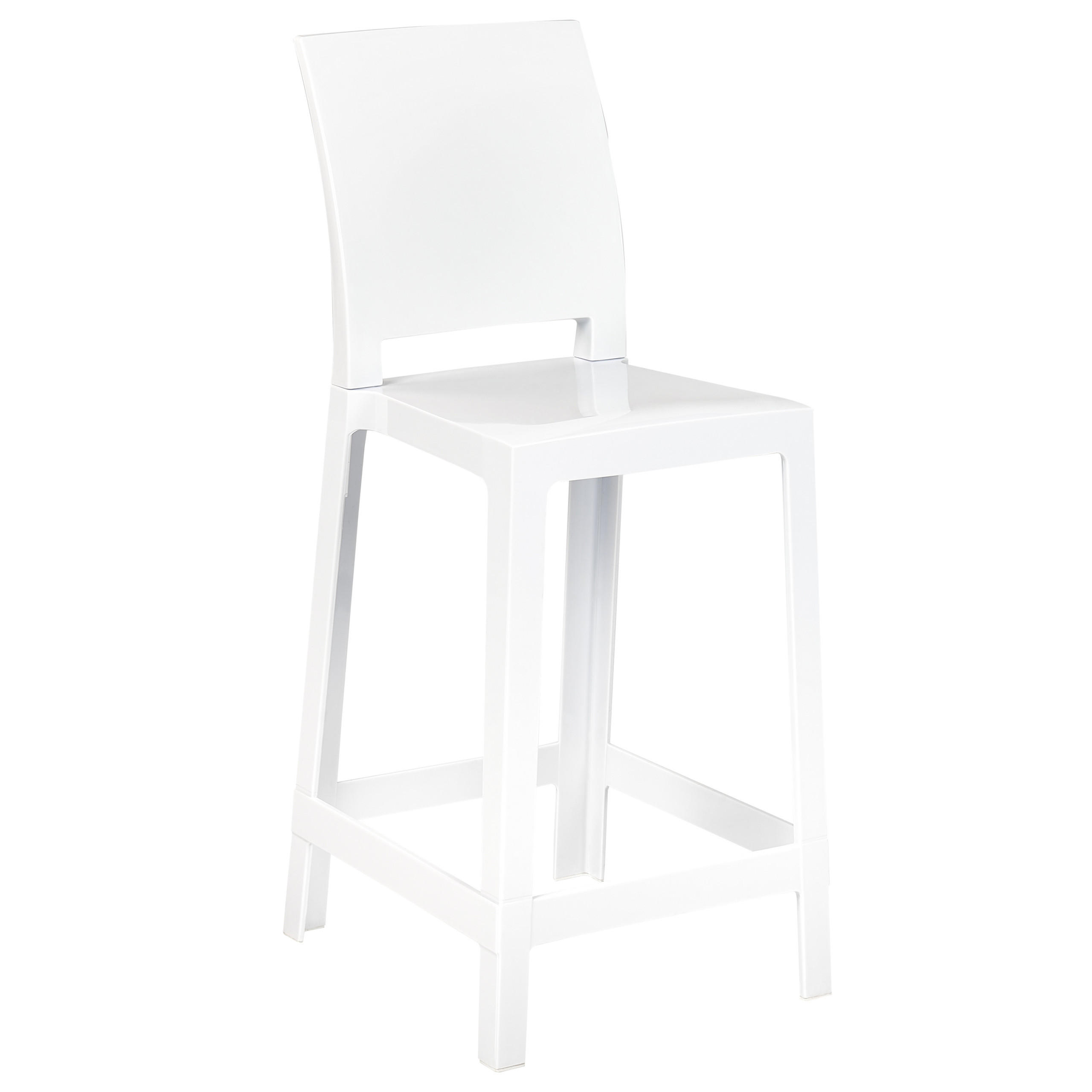 BARSTUHL 2er-Set Kunststoff weiß Wellington - Weiß, Kunststoff (41/99/48cm) - Beliani