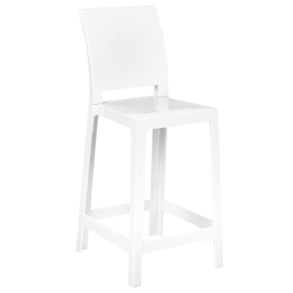 BARSTUHL 2er-Set Kunststoff weiß Wellington - Weiß, Kunststoff (41/99/48cm) - Beliani