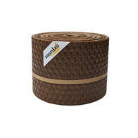 SICHTSCHUTZSTREIFEN Rattan PE für Doppelstabmatten Honigbraun 26m - Rotbraun, Kunststoff (2600/19cm) - ZAUN|ZU