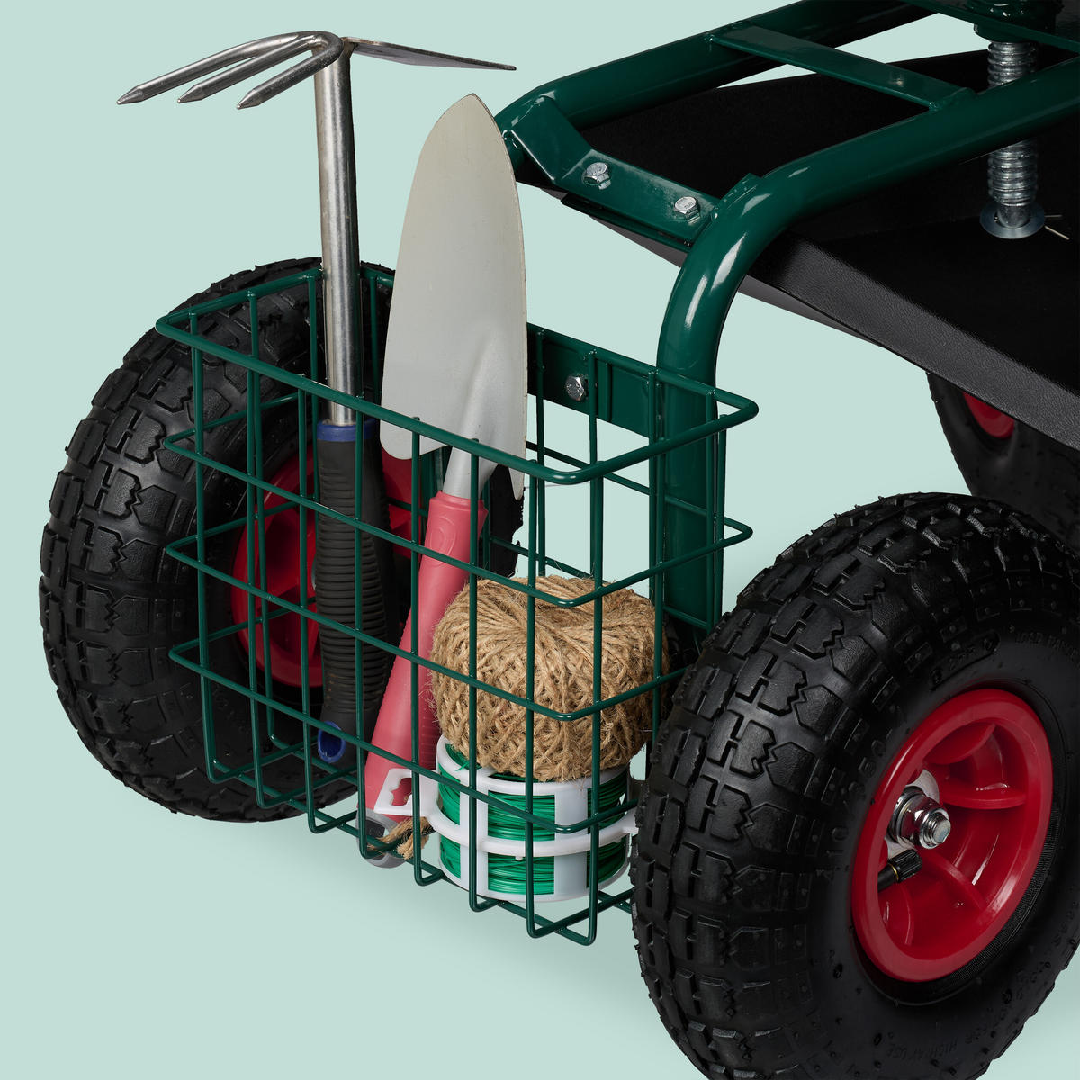 GARTENSITZ - Multicolor, Kunststoff/Metall (45/55/87cm) - Relaxdays