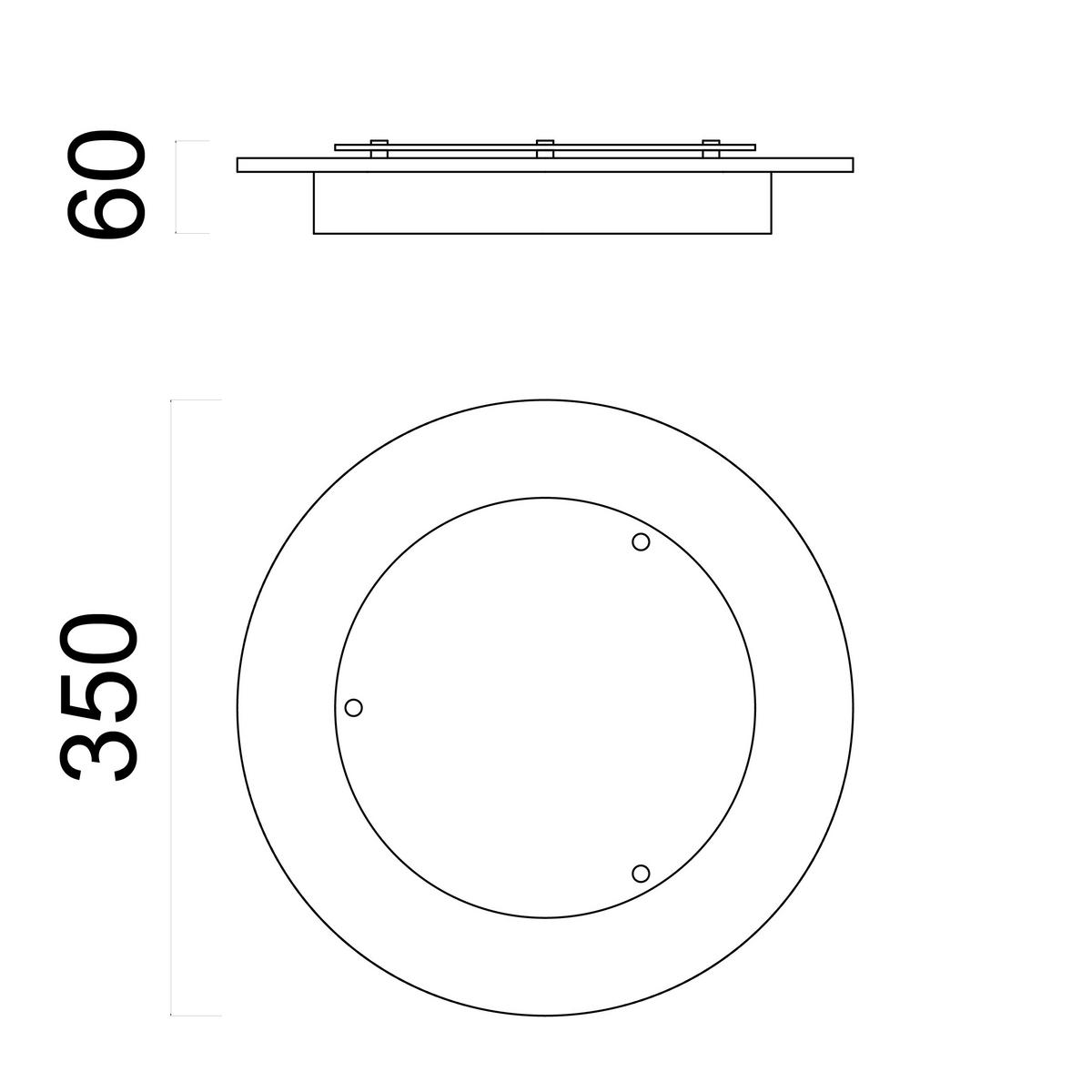 LED-DECKENLEUCHTE Beton - Grau, Metall (35/35/6cm) - Lumicom