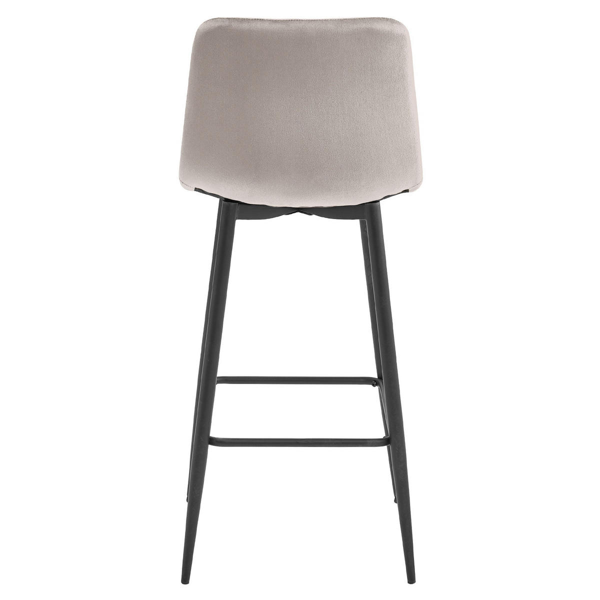 BARHOCKER 2-er Set POZZA dunkelbeiger Sitz, schwarze Basis - Sandfarben/Beige, Textil (43/104/35cm) - Valora