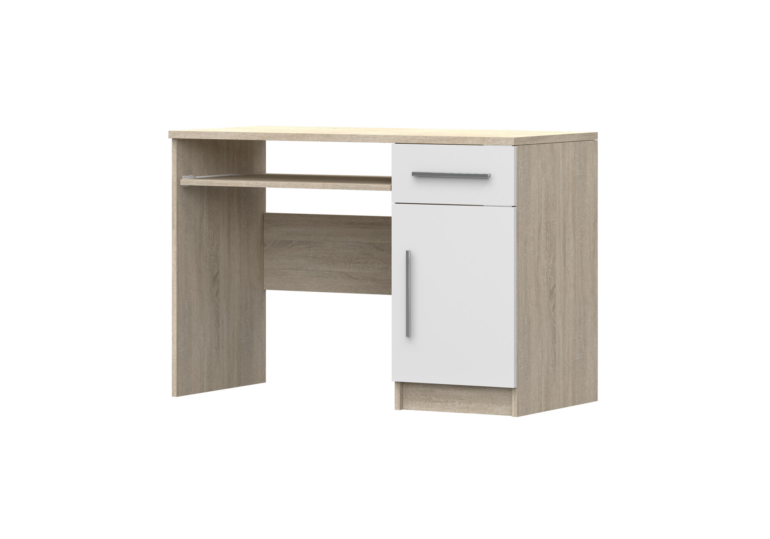 SCHREIBTISCH Marsala - WEIß + SONOMA - Sonoma Eiche, Holzwerkstoff (50/110/76cm) - Möblo