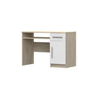 SCHREIBTISCH Marsala - WEIß + SONOMA - Sonoma Eiche, Holzwerkstoff (50/110/76cm) - Möblo
