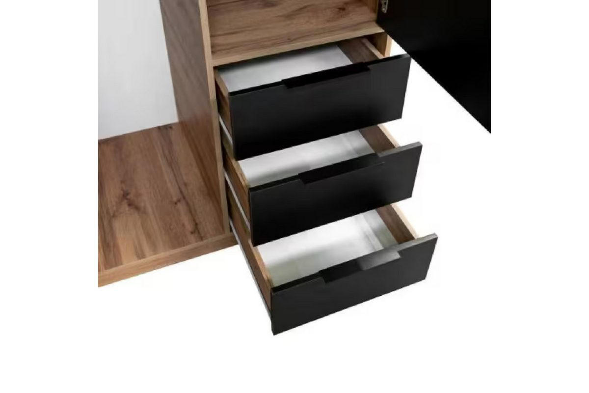 DREHTÜRENSCHRANK LABOO LUX 100/200/58 cm in Weiß mit Lamellen - Weiß, Holzwerkstoff (100/200/58cm) - Deine Möbel 24