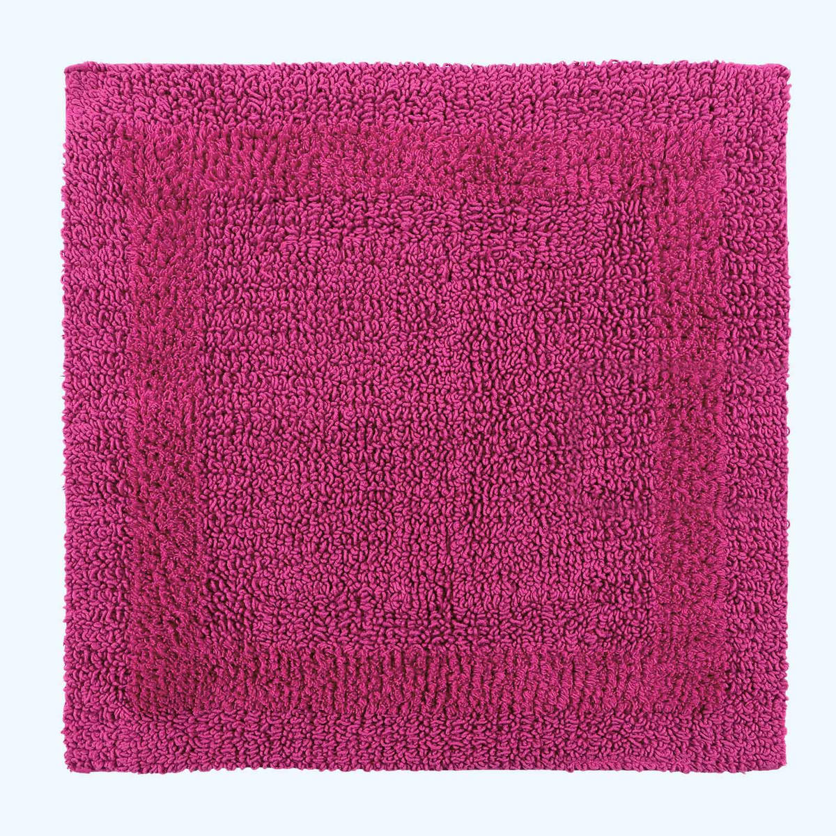 DUSCHVORLEGER 50/50 cm, 100% Baumwolle, wendbar - Magenta, Textil (50/50cm) - Homescapes