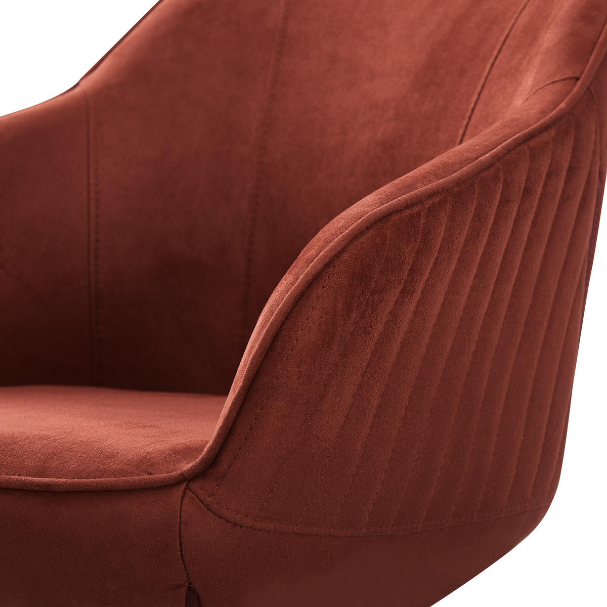 ARMLEHNSTUHL KATJA Merlot - Rot, Textil/Metall (57/82/62cm) - B&D Home