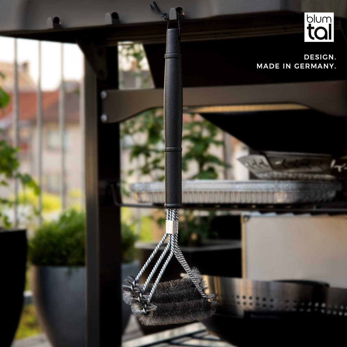 GRILLSET Baestis 2er-Set mit Grillkorb und Grillbürste - Edelstahlfarben, Metall (30/34/6cm) - Blumtal