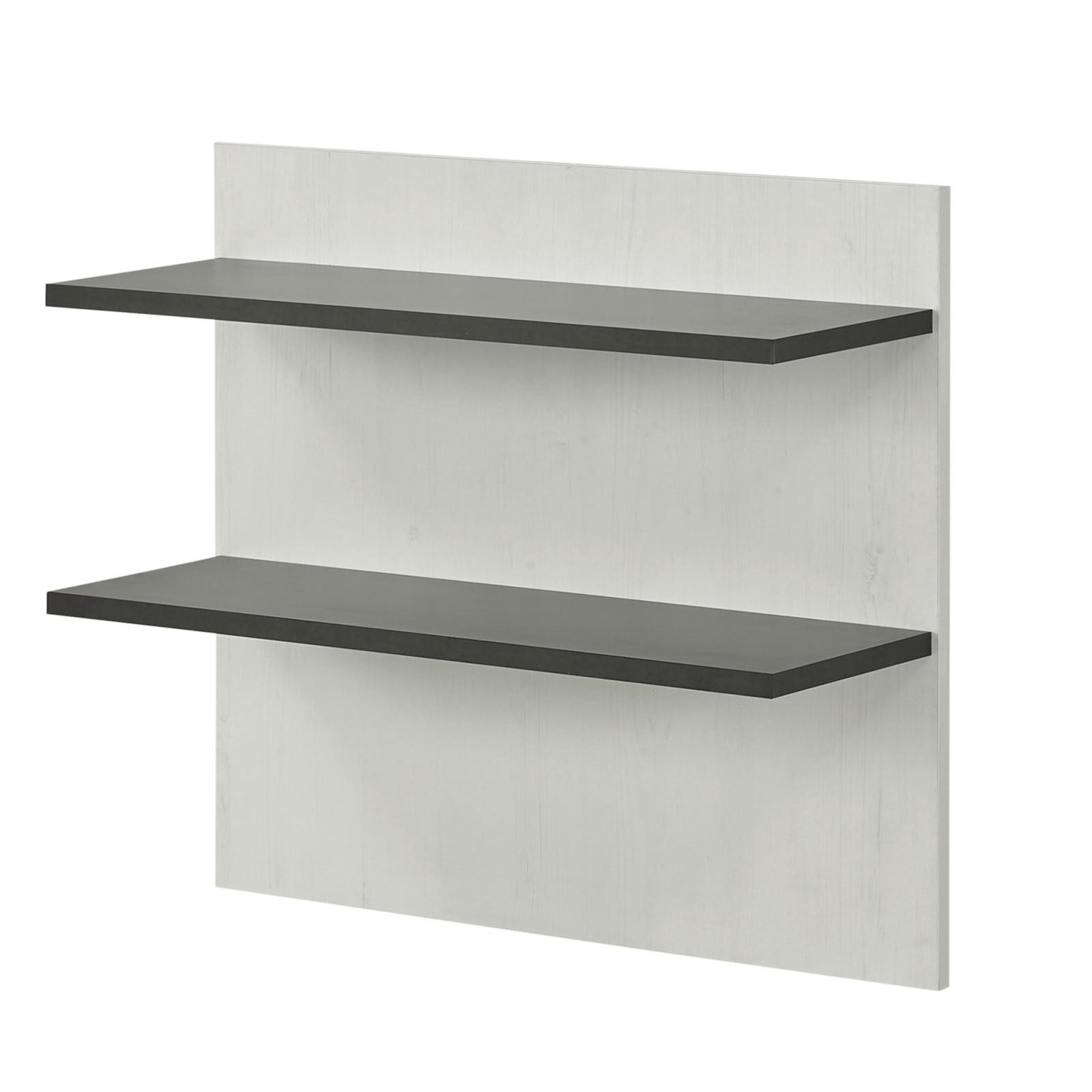 WANDPANEEL weiß Pinie, anthrazit Landhaus, Wandboard 60 x 54 cm - Anthrazit/Weiß, Holzwerkstoff (60/54/22cm) - Furn.Design