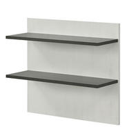 WANDPANEEL weiß Pinie, anthrazit Landhaus, Wandboard 60 x 54 cm - Anthrazit/Weiß, Holzwerkstoff (60/54/22cm) - Furn.Design