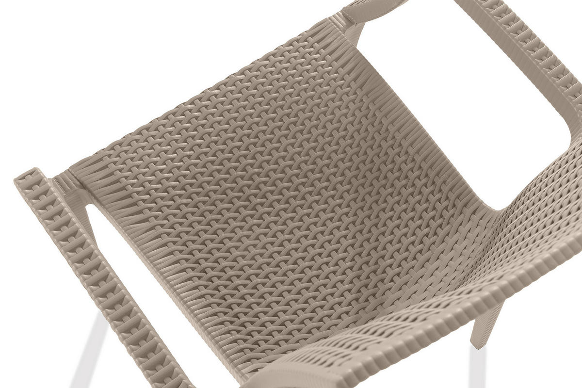 GARTENSTUHL ETULI 4-tlg, Beige - Beige, Kunststoff (56/88/50cm) - KONSIMO®