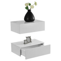WANDREGAL-SET 2 TLG. Oslo - Weiß, Holzwerkstoff (46/15/30cm) - [en.casa]