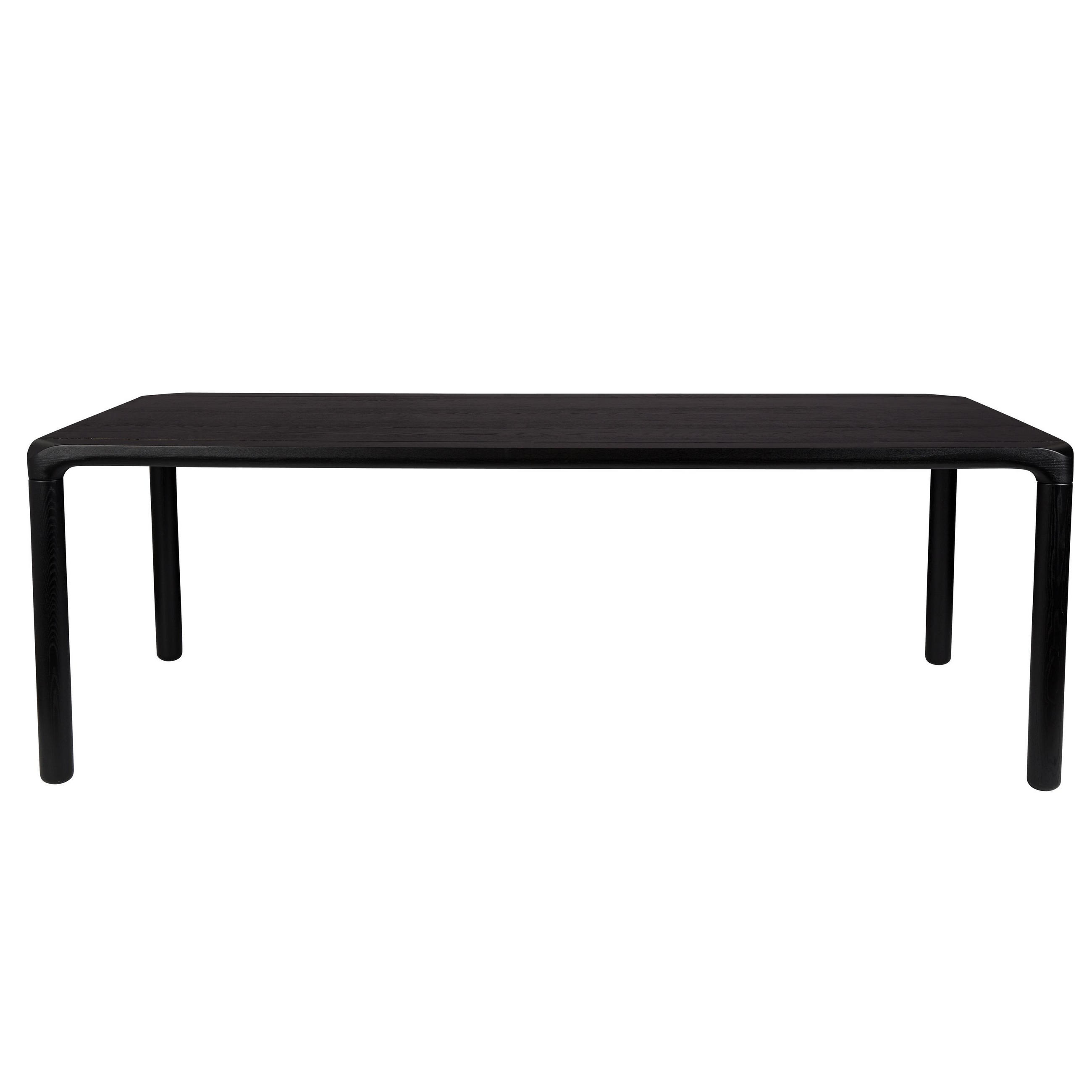 ESSTISCH Storm 180x90 cm Schwarz - Schwarz, Holz (220/90/75cm) - Zuiver