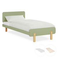 KINDERBETT GRÜN 90/200 Lattenrost Matratze - Grün, Holz (95/77/209cm) - Homestyle4u