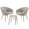 GARTENMÖBELSET SOLIS Gartenlounge-Set, - Braun, Textil/Metall - KONSIMO®