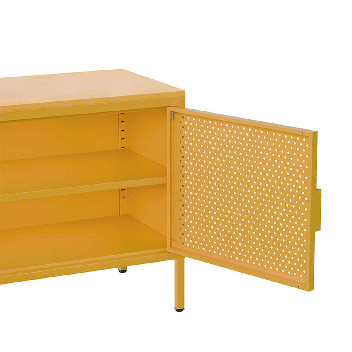 SIDEBOARD 100 cm, Gelb - Gelb, Metall (40/60/100cm) - Oviala