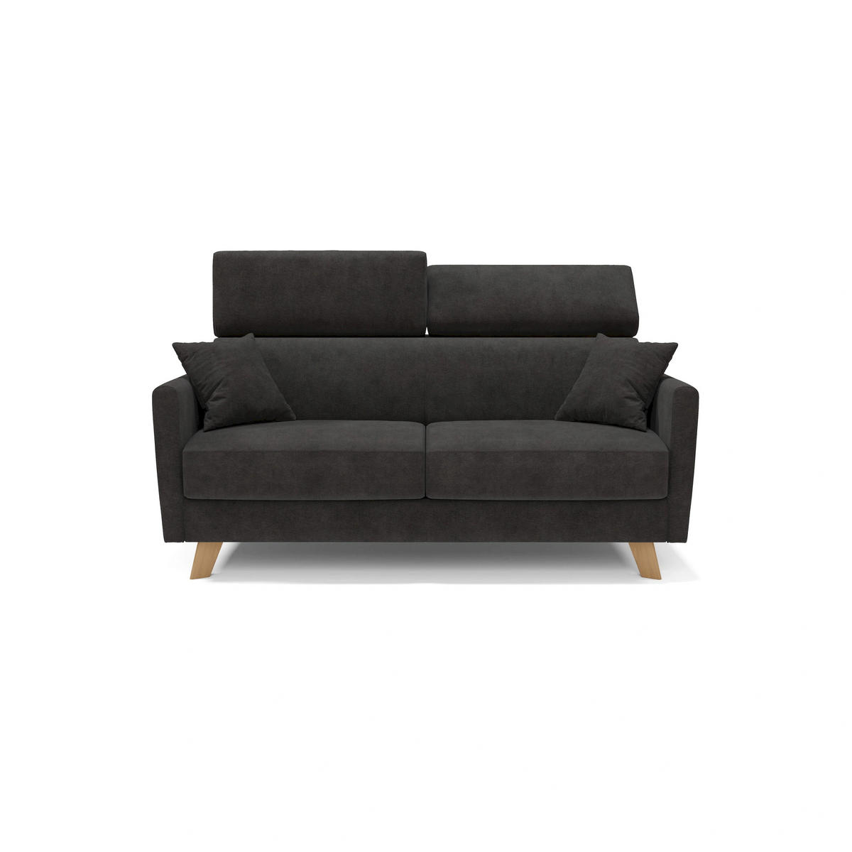 SCHLAFSOFA Francy - Schwarz, Metall (160/92/97cm) - Divani.store