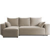 ECKSOFA Tobi mit Bettkasten und Schlaffunktion, L-Form, Velourstoff, Universal - Beige, Holzwerkstoff (246/145cm) - 4ALL HOME