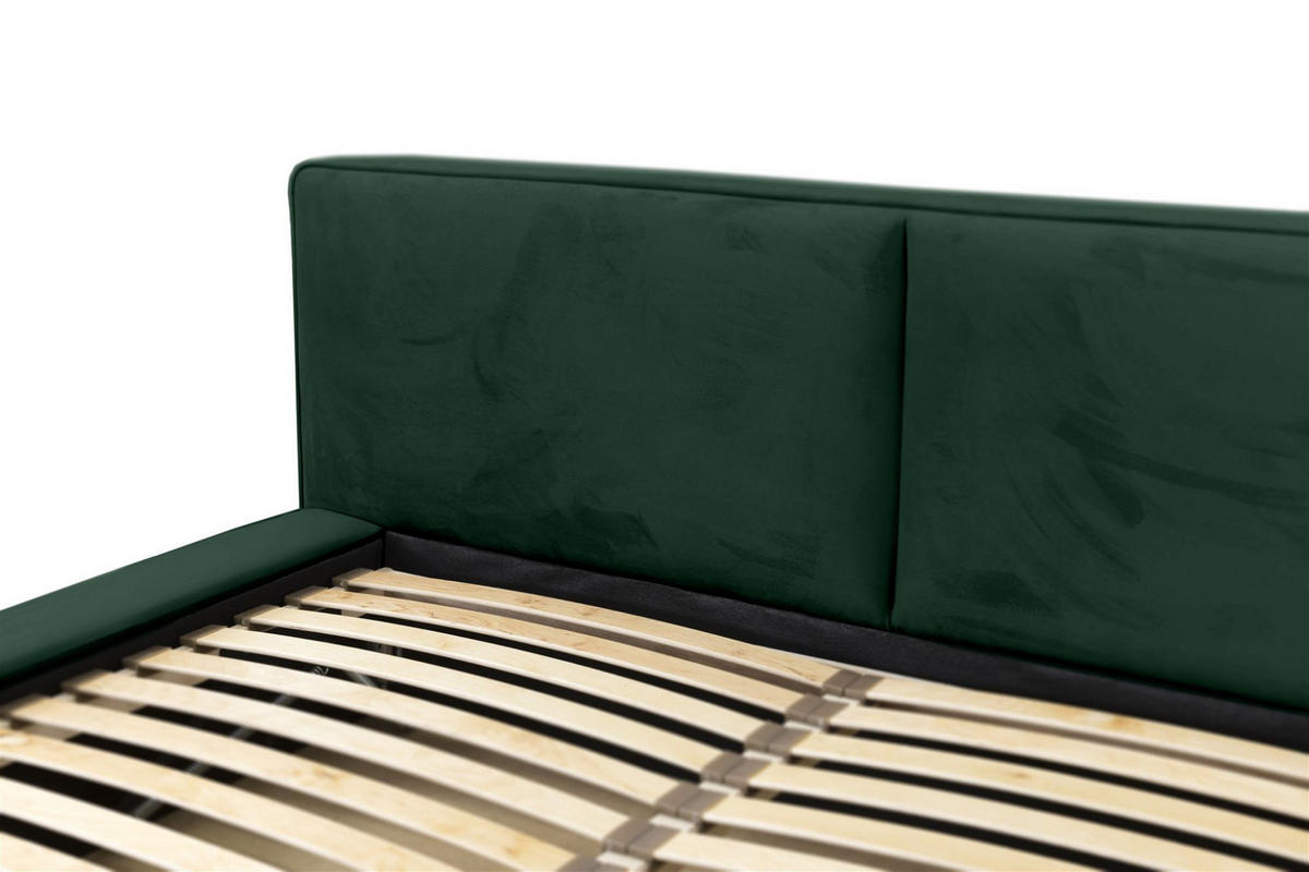 POLSTERBETT Lexie In Riviera Komplett - Grün, Holzwerkstoff/Textil (160/200cm) - Fun Möbel