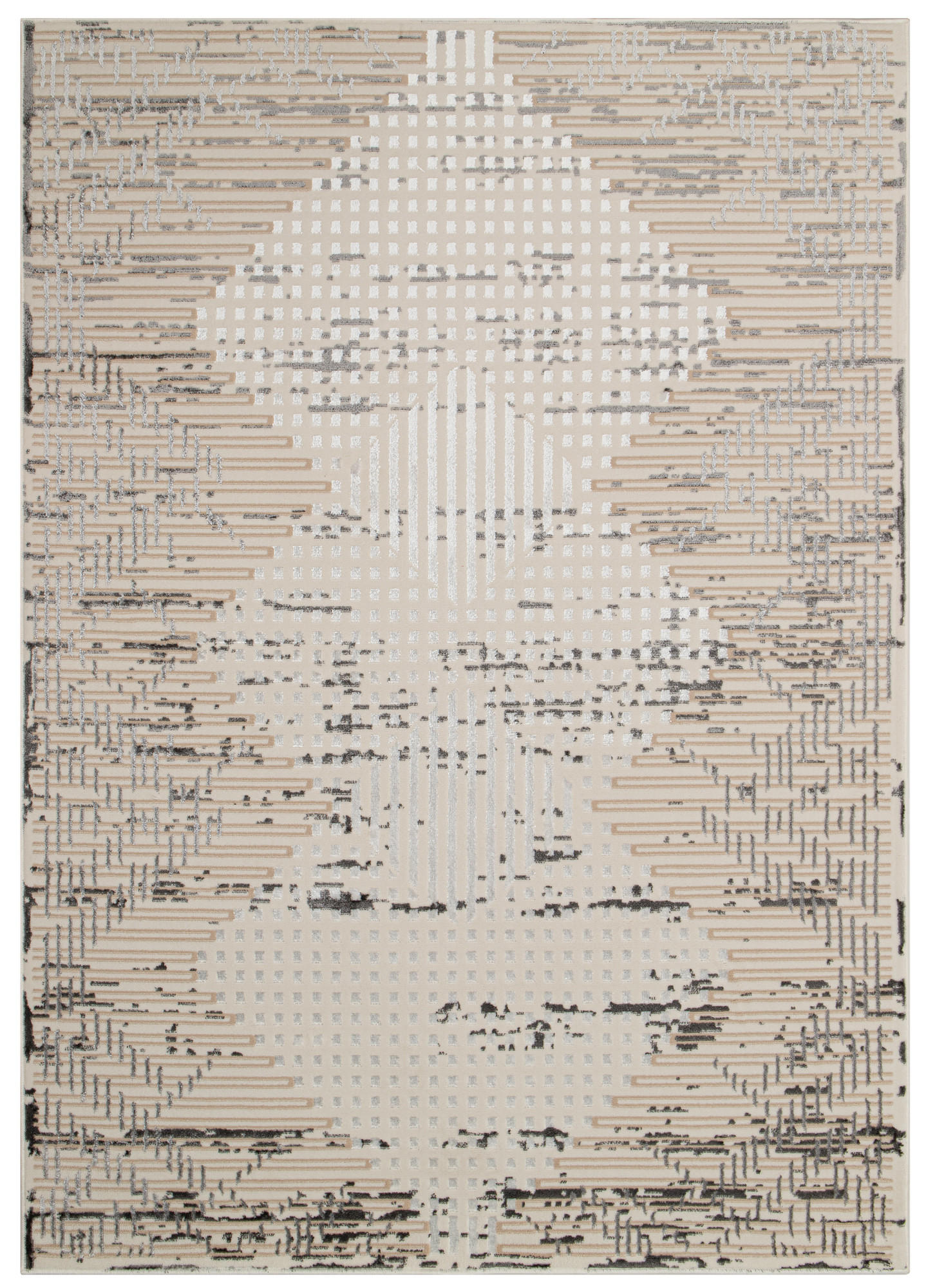 TEPPICH CRYSTAL Weiß 80/150 cm - Weiß, Textil (80/150cm) - Tapiso