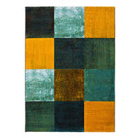 WEBTEPPICH Mehrfarbig Moar 140/200 cm - Blau/Gelb, Naturmaterialien/Textil (140/200cm) - Atticgo