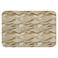 WC PŘEDLOŽKA Vlny - vzor - zlaté 90x60 cm - barva mosazi, textil/plast (90/1cm) - OnlyWow