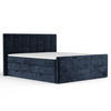 BOXSPRINGBETT Ava Marineblau 200/200 cm - Schwarz/Dunkelblau, Holz/Holzwerkstoff (200/200cm) - Maison de Reve