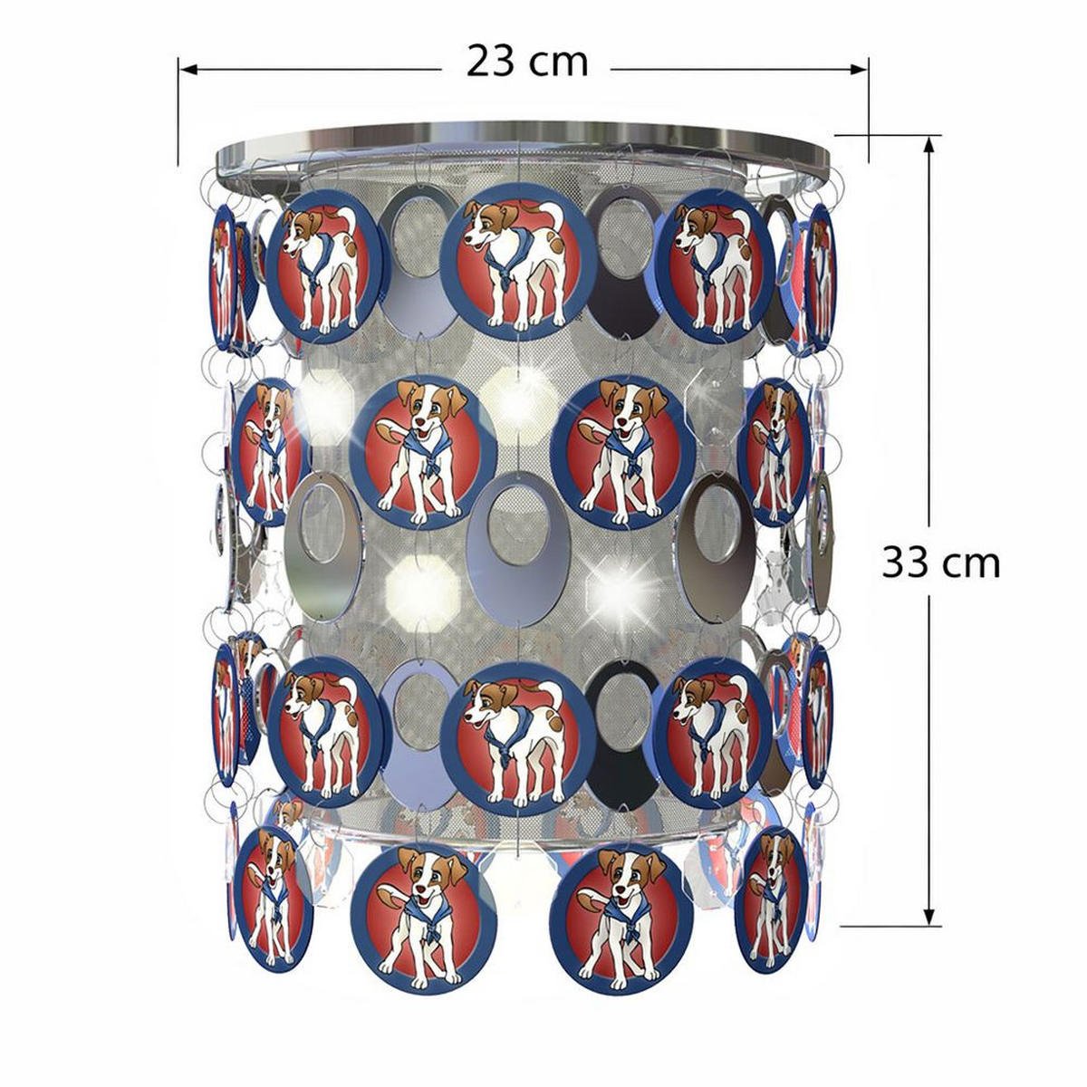 KINDERDECKENLEUCHTE Fantasia Bunt Chrom - Multicolor, Metall (23/23/33cm) - Esto