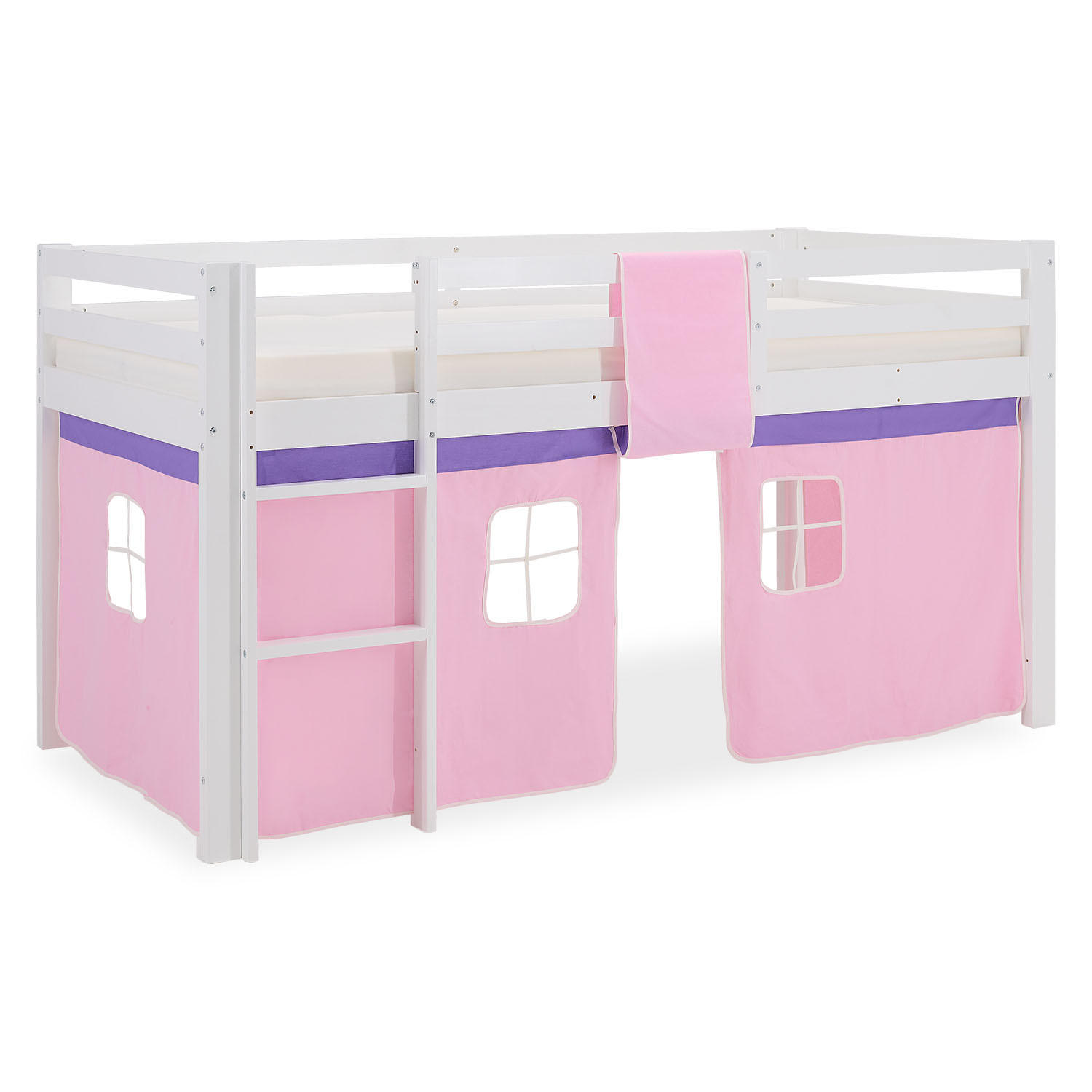 HOCHBETT Leiter 90/200 cm Rosa - Weiß/Rosa, Holz - Homestyle4u