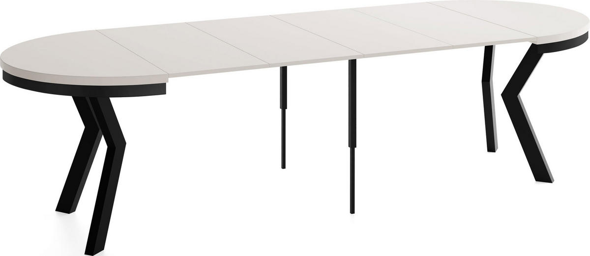 ESSTISCH Savio Neo rund ausziehbar verlängerbar XXL, Kaschmir 100-300/100/77 cm - Kaschmir/Beige, Holz/Holzwerkstoff (100/300/77cm) - WFL GROUP